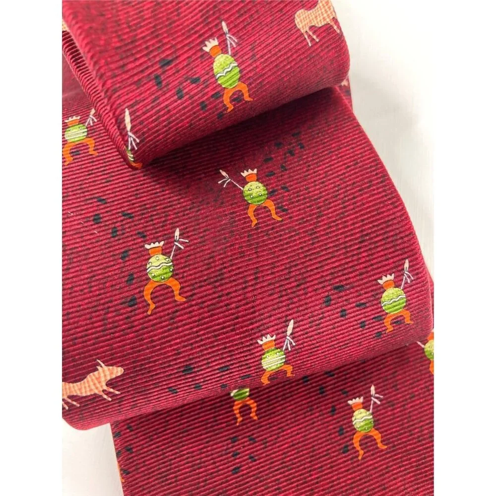 Bvlgari Bulgari ***7-Fold*** Burgundy 100% Silk Tie - Picture 2 of 4